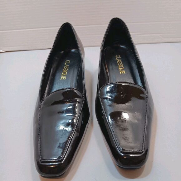 Vintage Classique Patent Loafed/pumps Sz 8.5 Wide 90s/Y2K Man Made Material - Picture 3 of 11